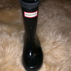 Girls Black Hunter Rain Boots 100% Authentic